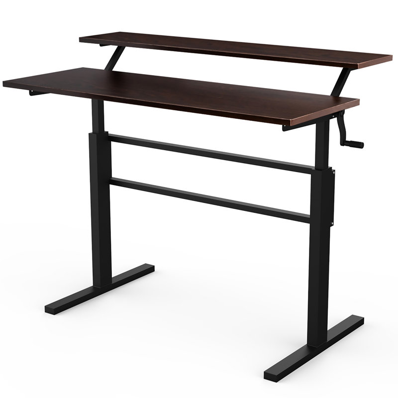 Bureau pour travailler debout à hauteur réglable, Noir