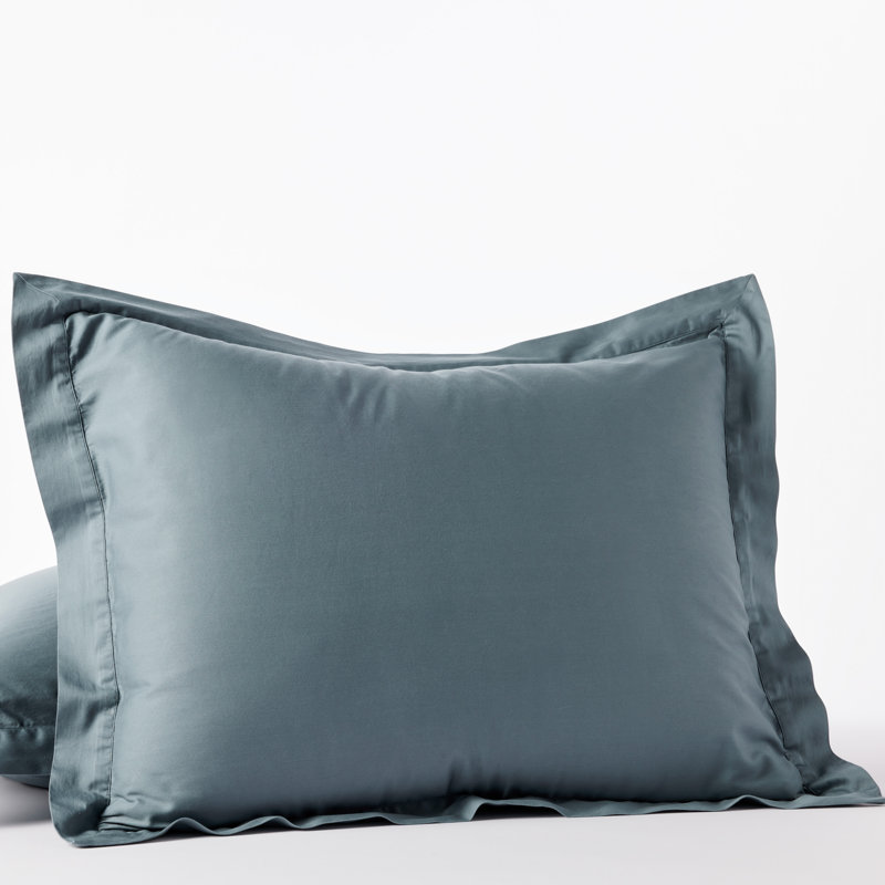 Taie décorative en satin de coton organique Cloud, Standard, Golfe