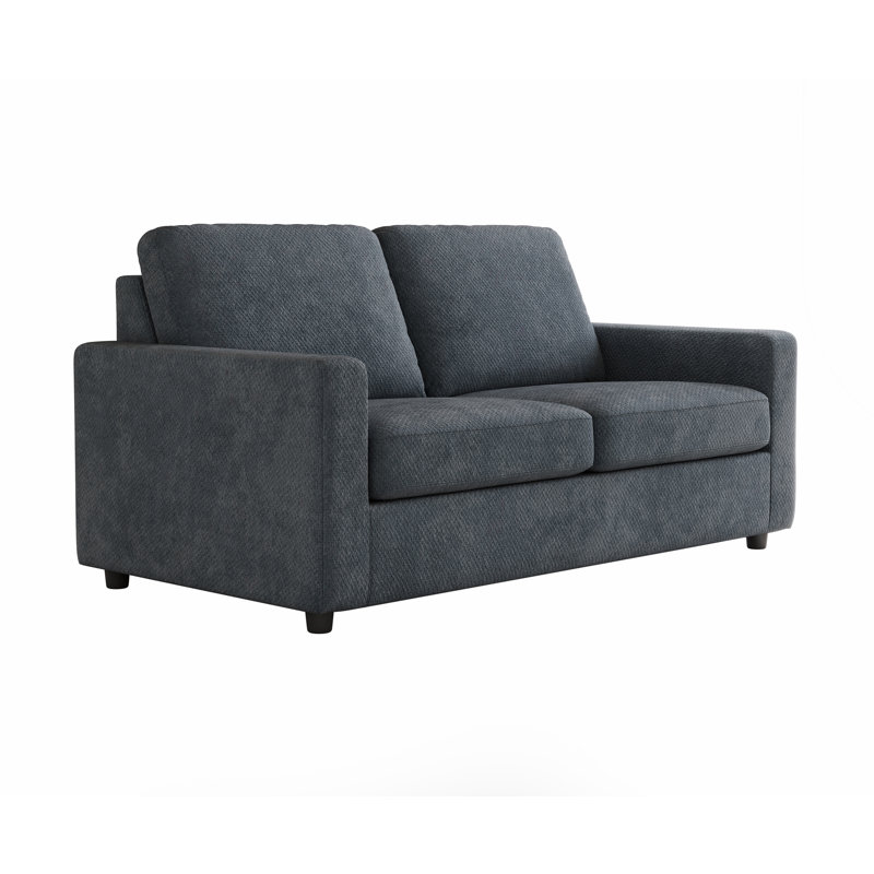 Canapé-lit avec matelas en mousse, gris, Grey