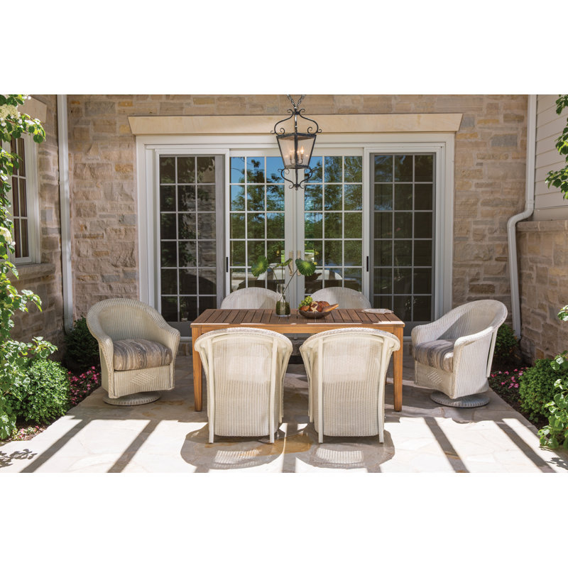 Reflections Outdoor Dining Armchair, White, Demo Oatmeal