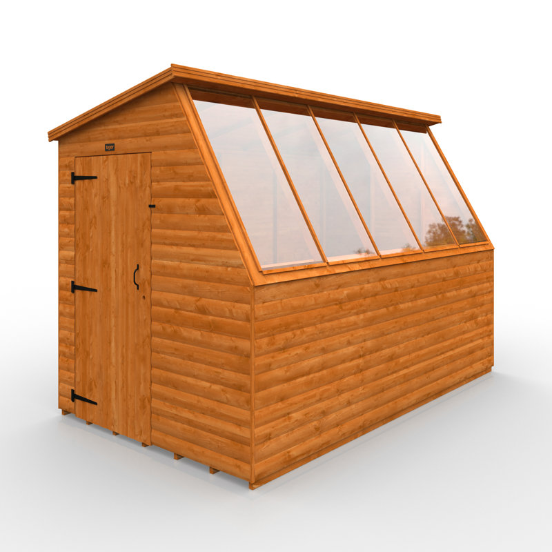 6 ft. W x 10 ft. D Solid Wood Tongue & Groove Pent Garden Shed