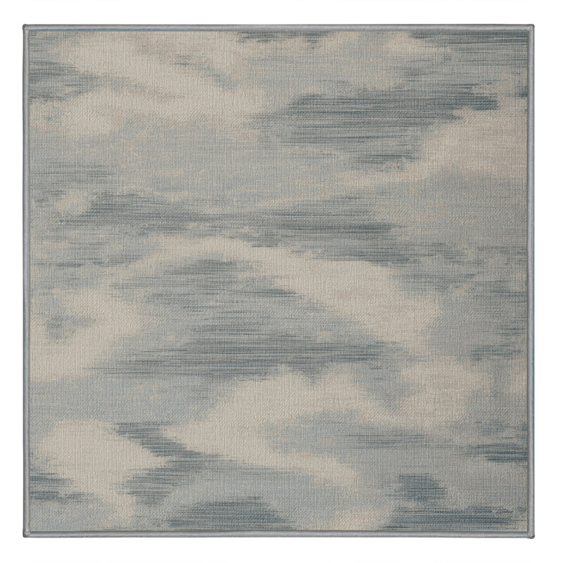 Washable Morning Mist Farm Area Rug, Round 8'