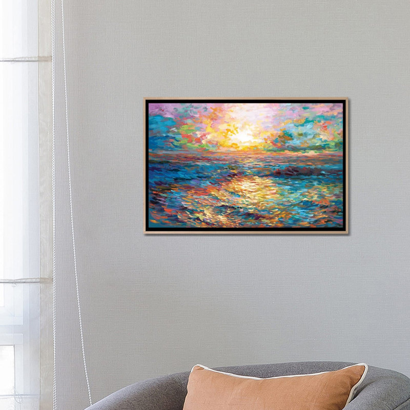 Print on Canvas, 45.72cm H x 66.04cm W x 3.81cm D, Oak Floater Framed