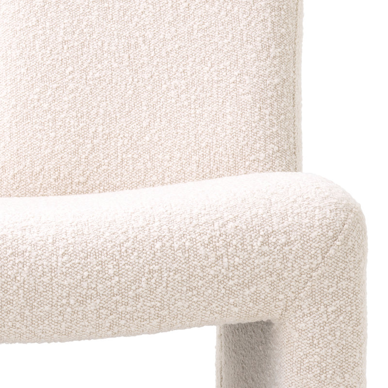 Macintosh Armless Chair, Cream Polyester Blend