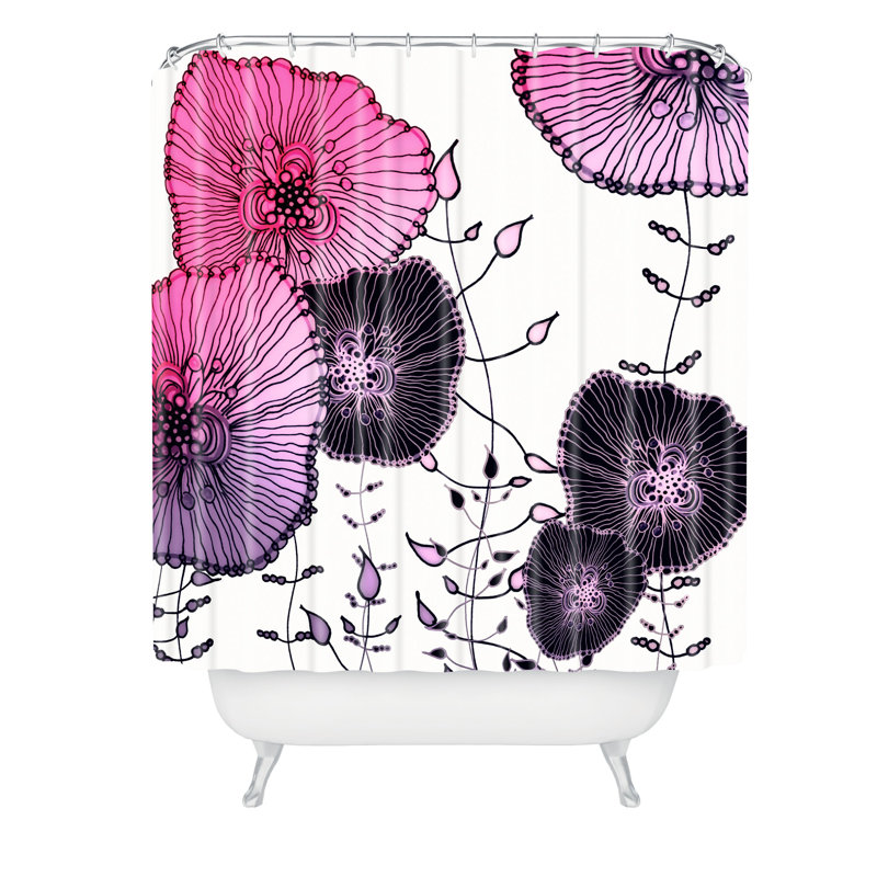 Rideau de douche simple strigel mystic jardin monika