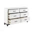 Commode blanche avec 6 tiroirs de rangement et meubles de chambre à coucher en bois 1pc-910405533