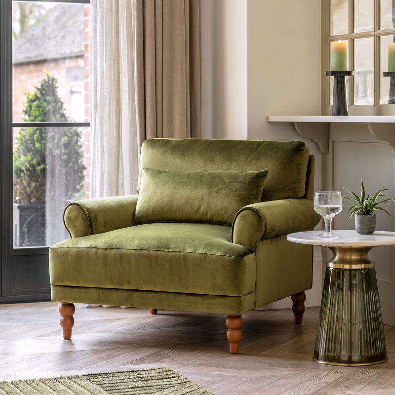 Chaise d'appoint, chaises de salon rembourrées, Velours vert