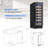 Eorice 12" 21-Bottle Slim Built-In or Freestanding Under Counter Wine Refrigerator, Curved Handle