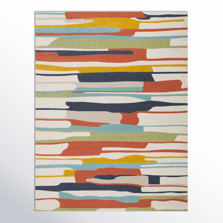 Dimond Striped Beige/Green Area Rug
