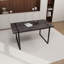Ensembles de table de salle à manger en MDF noir moderne avec structure en métal pour la cuisine