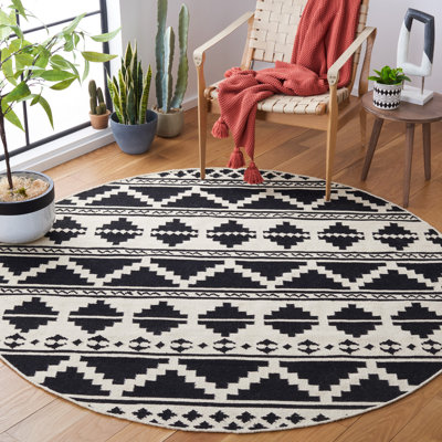 Aderinsola Hand Woven Flat Weave Wool Southwestern Rug