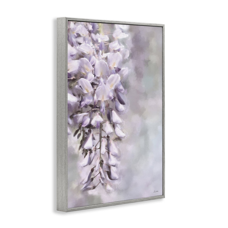 «Soft Foxglove Petals», art de la giclée encadrée par Lori Deiter, H 30 po x l 20 po, Estampe numérique Farmhouse
