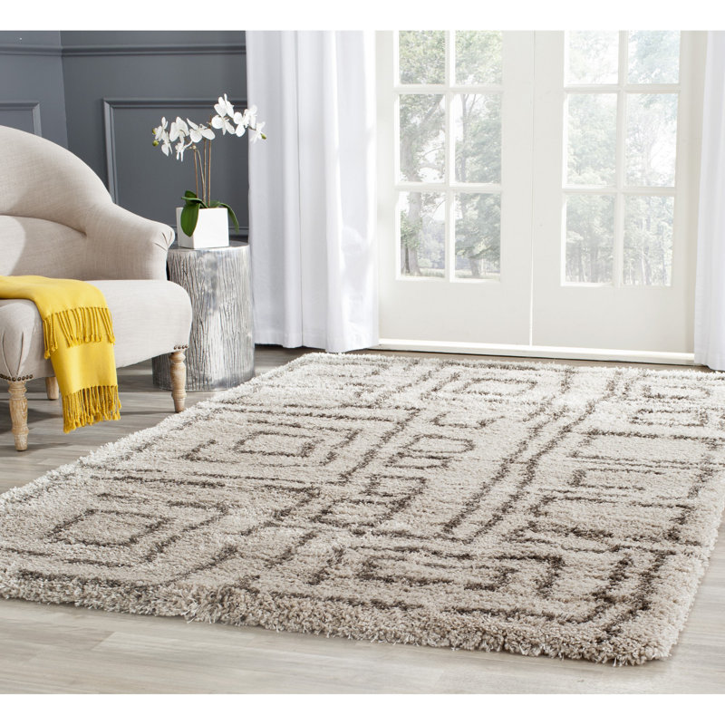 Sgb-Belize Shag Performance Geometric Rug, Rectangle 5'3" x 7'6"