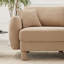 Canapé modulaire en U 3 de couleur café, tissu bouclé avec 2 repose-pieds et pieds de lecture uniques, modernes, en tissu, 3 repose-pieds en forme de coquillage, pieds cylindriques auto-enveloppés,-649594259