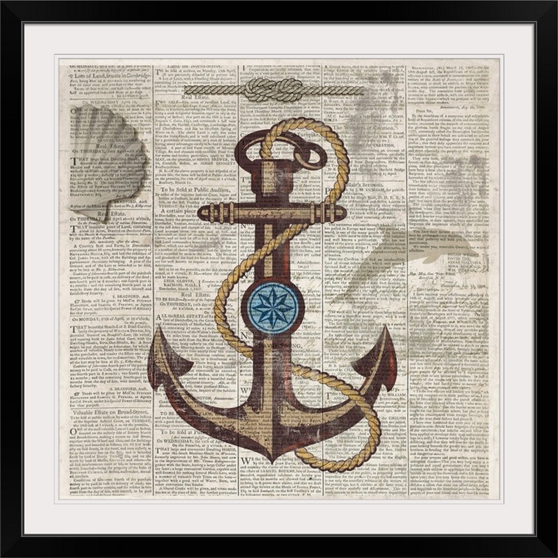 « nautique i mini » par drako fontaine, impression, H 35 po x l 35 po x P 1,5 po, Toile