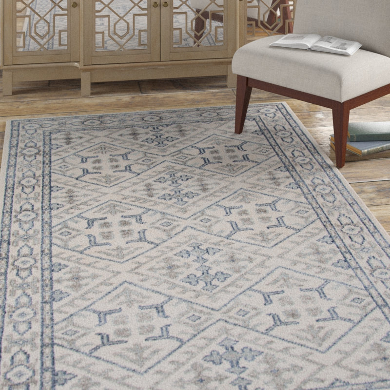 Santorini Viscose Oriental Indoor Rug, Rectangle 5' x 8'
