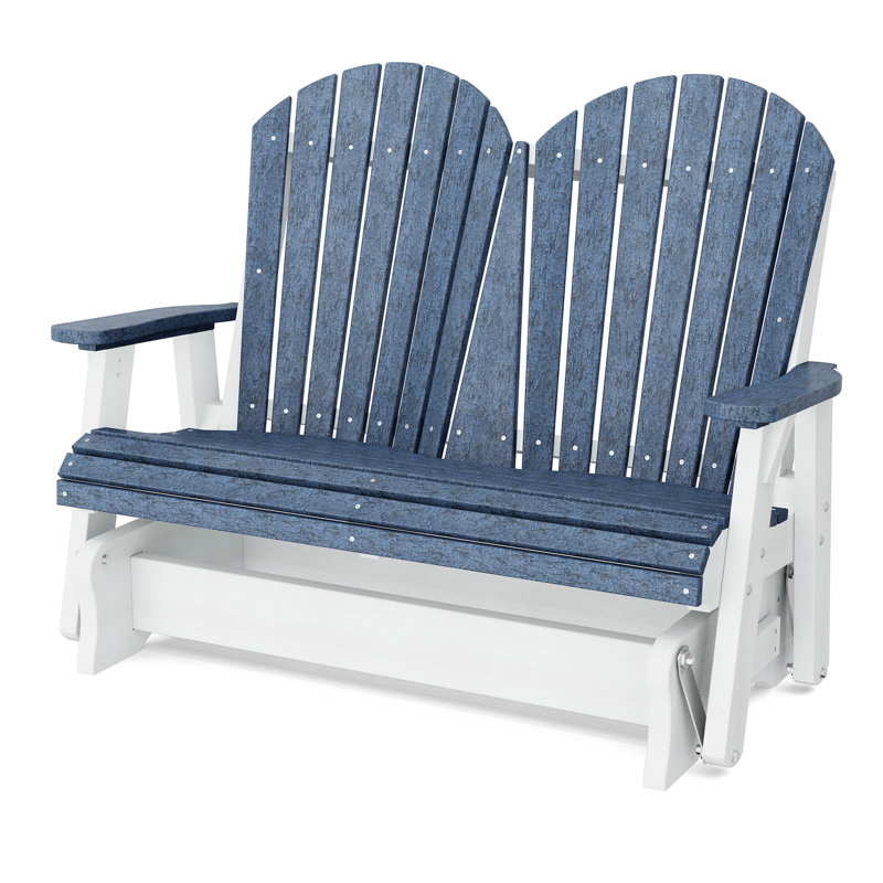 Fauteuil oscillant double Heritage, Bleu patriote / blanc