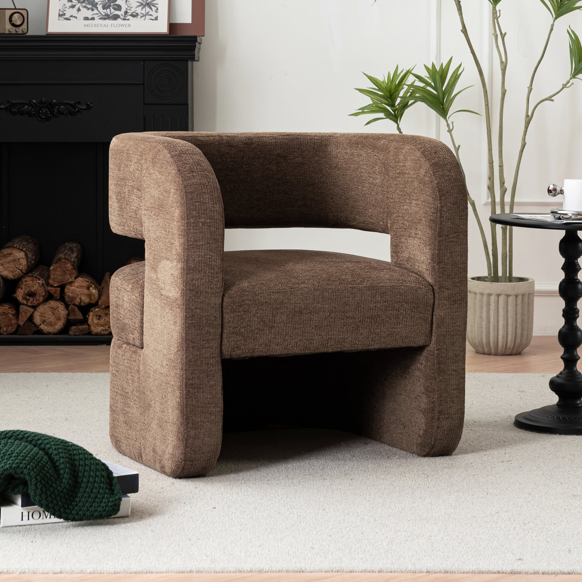 Sinel Full Assembled Upholstered Accent Chair For Living Room