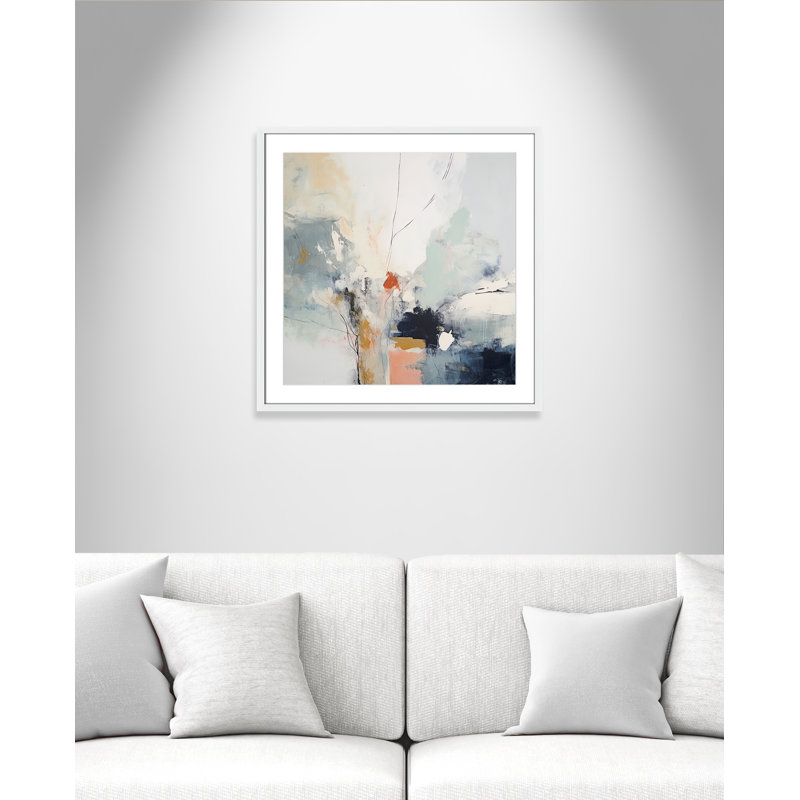 «Ethereal Blue Beats II» par Irena Orlov, L 27,5 po x H 27,5 po, Imprimé mat, Blanc satiné