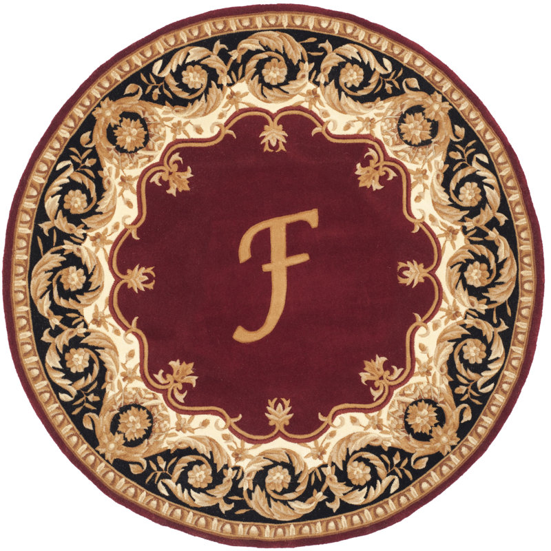 Lenora Hand Tufted Wool Pile Oriental Rug, Round 6', F