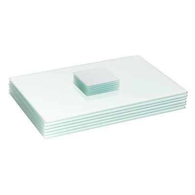 Harbour Housewares - 12pc Glass Placemats & Square Coasters Set - 40cm x 30cm