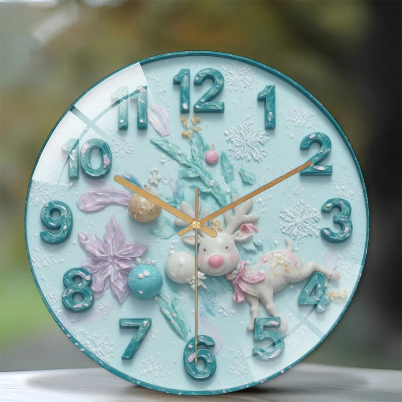 Horloge murale en verre 12 po