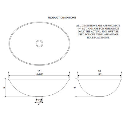 D'Vontz 13'' Copper Oval Bathroom Sink