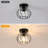 1-Light 7In Crystal Flush Mount Ceiling Light