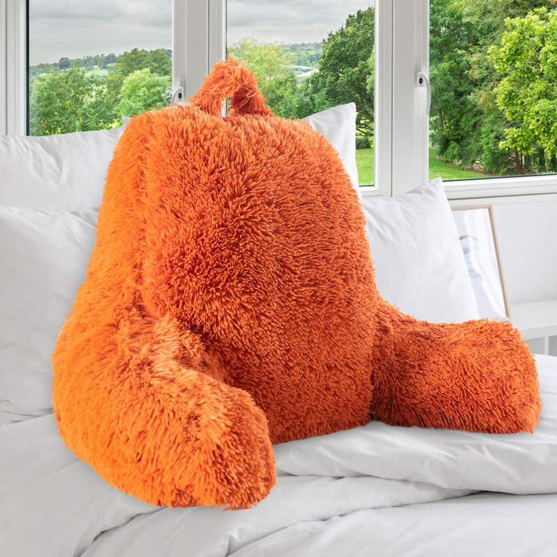Housse et insert de coussin en fausse fourrure , rouille