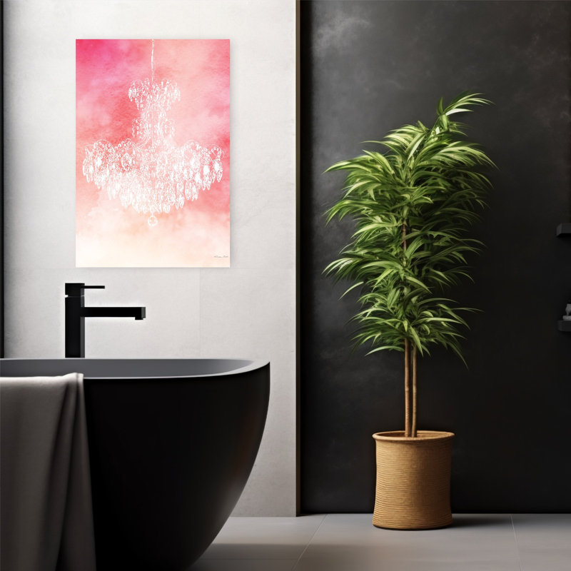 Lustre glam 1 abstrait, art contemporain, H 24 po x l 16 po