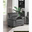Fauteuil moelleux et confortable rembourré en tissu gris foncé Sleek Design Living Furniture