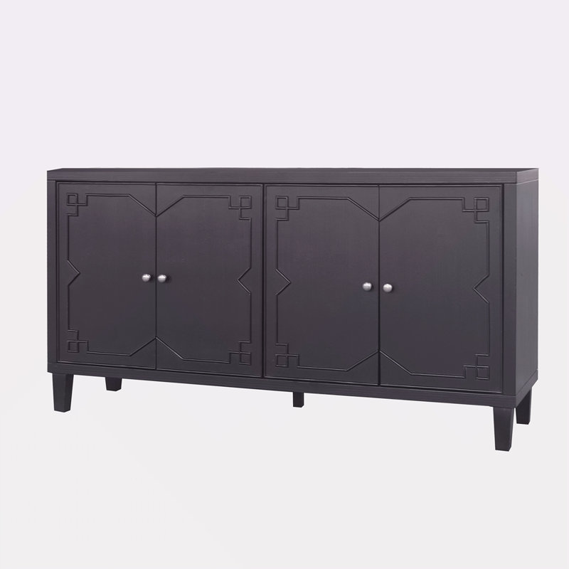 Armoire de rangement en bois à 4 portes Accent