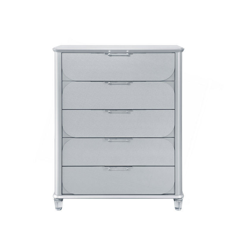 Commode argentée LAURA