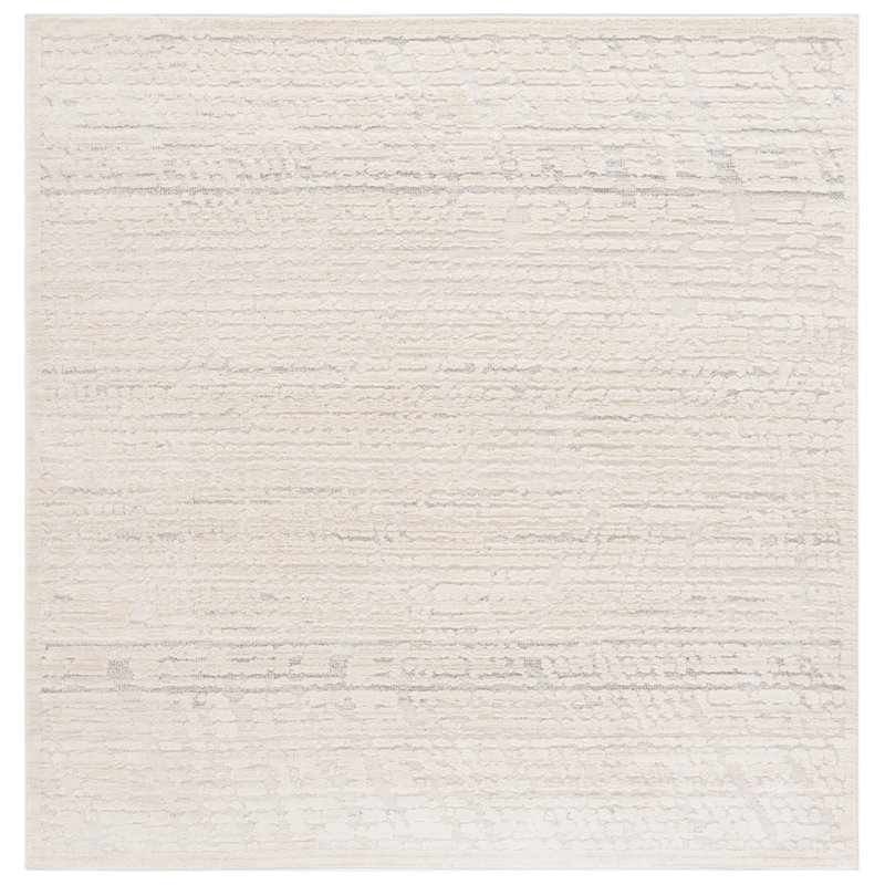 Mahisha Performance Abstract Rug, Square 6'7"