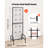 Grid Wall Panel 23.62 x 64.57 in Wire Display Rack with Wheels & Hooks