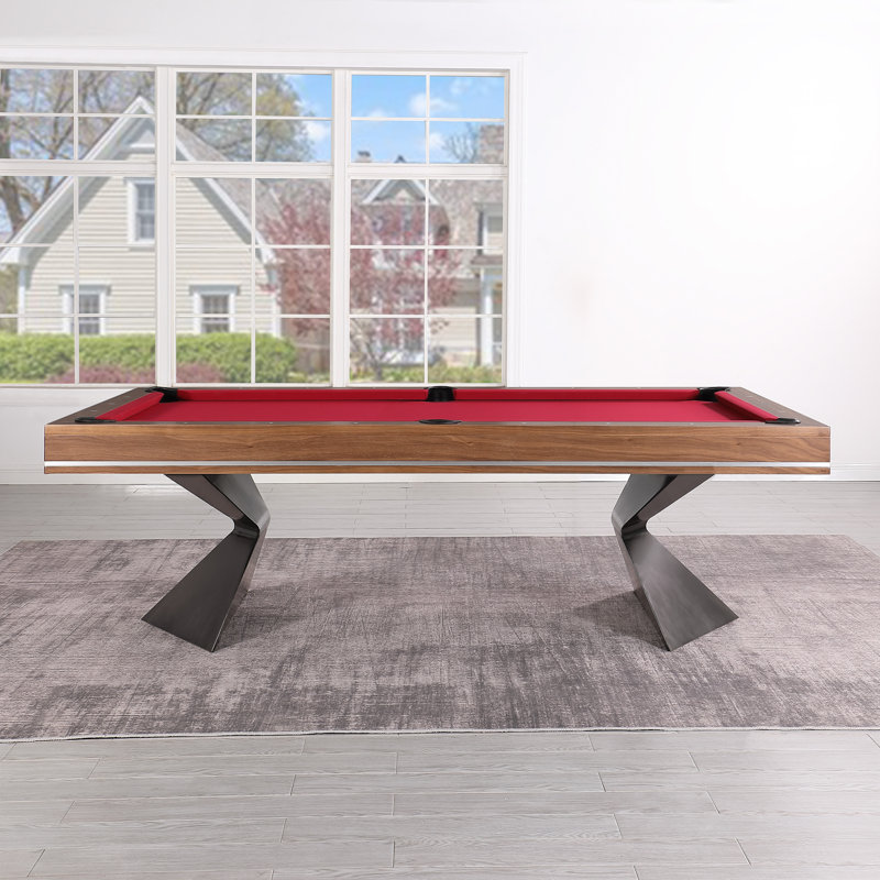 Valencia Playcraft Valencia 8' Slate Pool Table with Professional Installation Included, Red, No