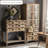 Retro Walnut Solid Wood Accent Cabinet