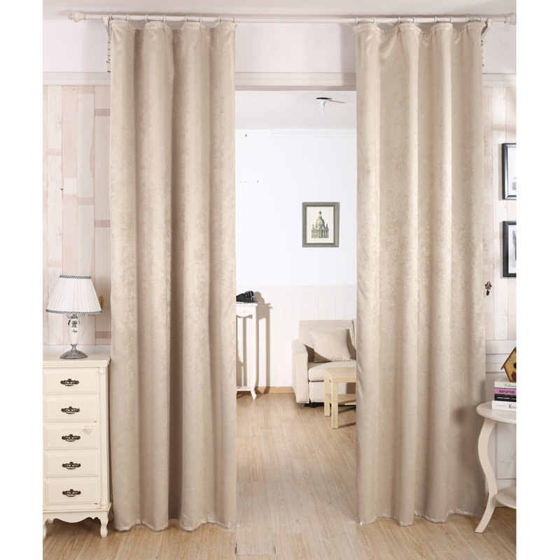 Nettie Slot Top Blackout Thermal Curtain, Cream, Width 135 x Drop 175cm