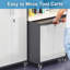 Ensemble de 3 systèmes de rangement en métal pour garage, armoires de rangement à roulettes, armoire murale, coffre à outils verrouillable