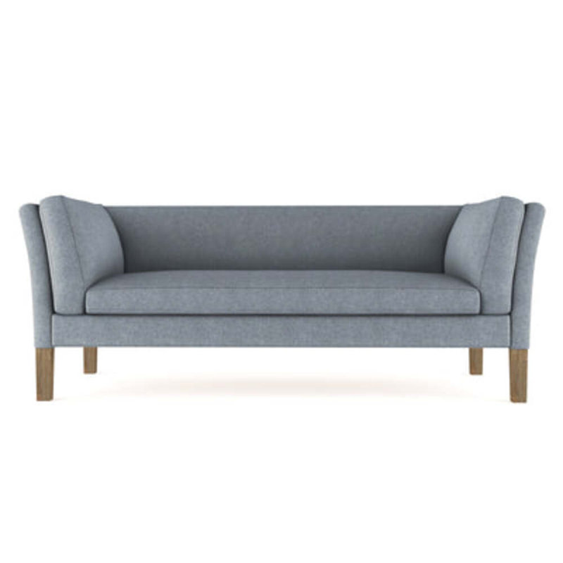 Charlton Flared Shelter-Arm Sofa, 31" H x 72" W x 33" D, Weathered, Plush Velvet Chocolate
