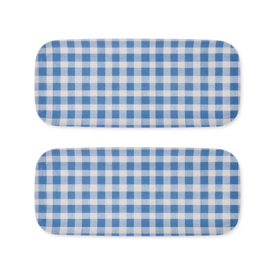 2-Piece Gingham 15" Tray