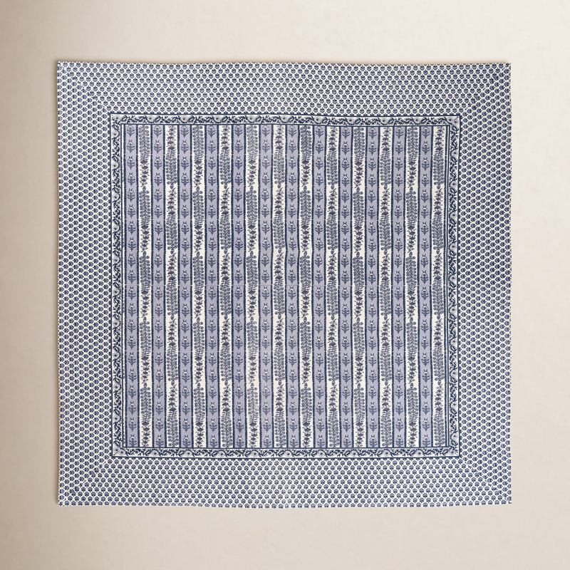 Charlemont Provence Rectangular Tablecloth, Square 59", Blue/Red