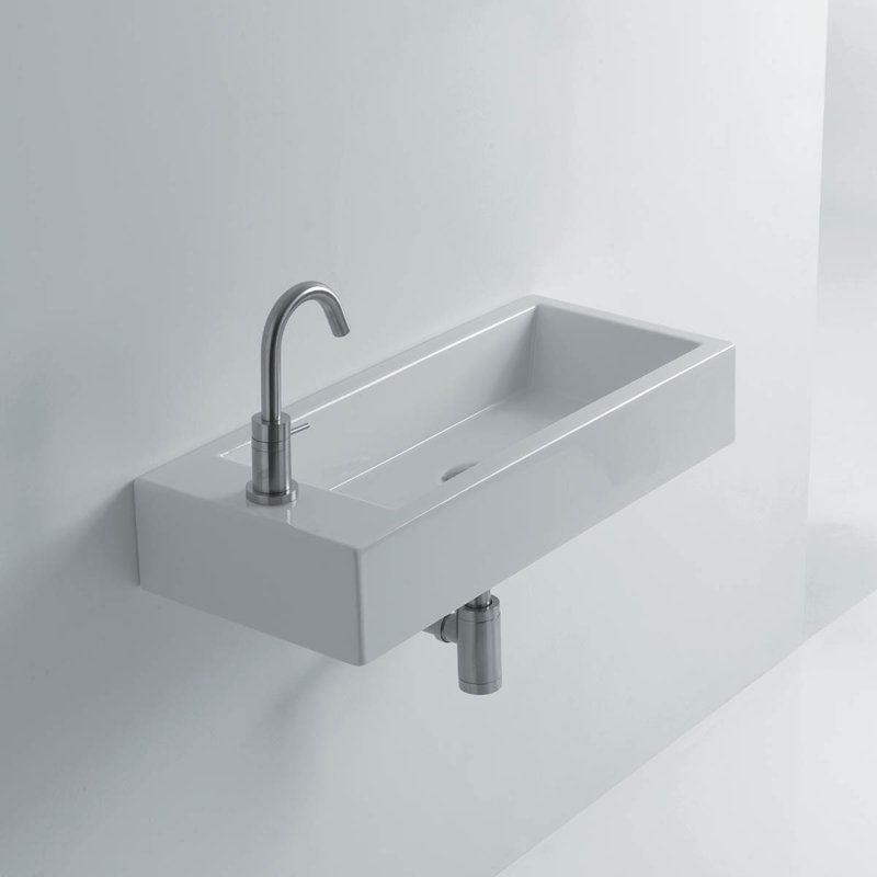 Lavabo de salle de bain mural 20 po Hox Ceramic