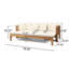 Lit de jour Wood Porch - Coussin à eau pour patio convertible et tissu