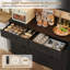 Garde-manger 71 po avec station de charge, lumière DEL, tablette à micro-ondes et crochets attachés-1431760789