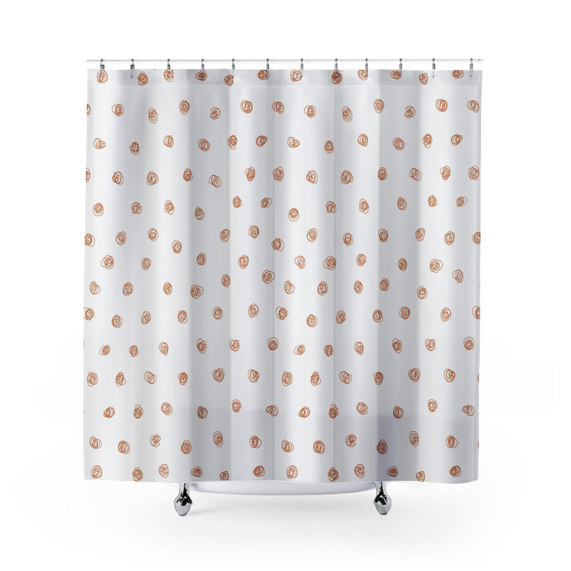 Rideau de douche Coco, Orange brûlé