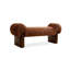 Banc rembourré en bois massif orange-1651827262