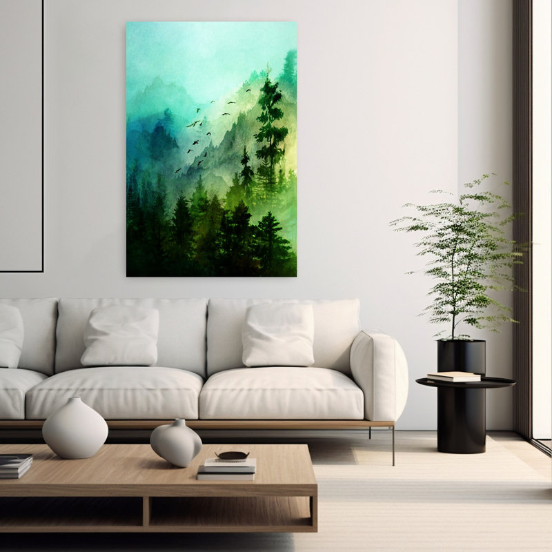 Art mural mural abstrait montagne, H 60 po x l 40 po