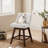 Counter Height Swivel Barstools, 26'' H Seat Height Upholstered Bar Stools-2081508769-2081508770