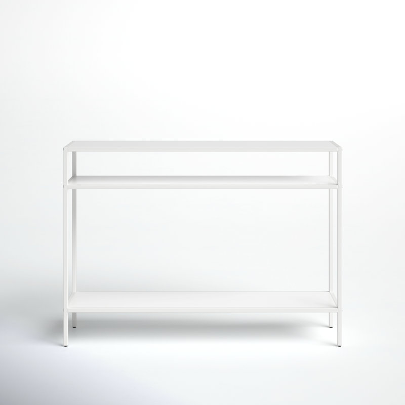 Aisha Console Table, Matte White, 30" H x 42" W x 10" D